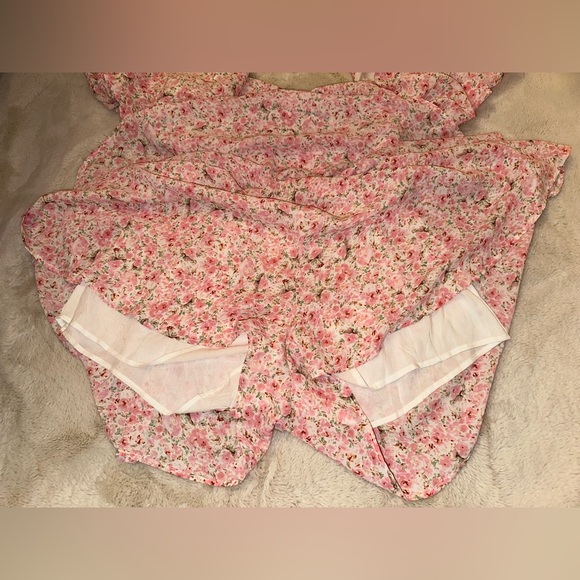 Entro Pink Floral Print Tiered Mini Dress - Picture 3 of 4